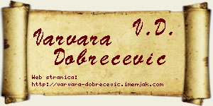 Varvara Dobrečević vizit kartica